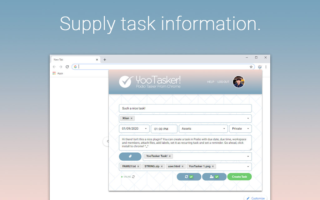 YooTasker screenshot